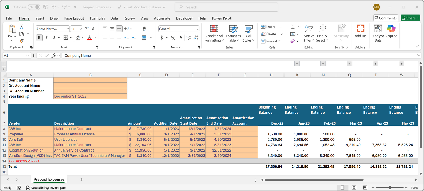 Prepaid Expenses - Core
