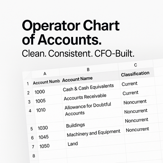 Operator Chart of Accounts