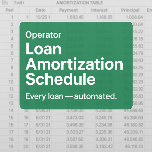 Operator Loan Amortization Schedule